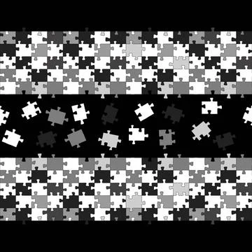 Nahtlosmuster graphical seamless pattern with puzzle pieces in stripes Cop... Stock Photos