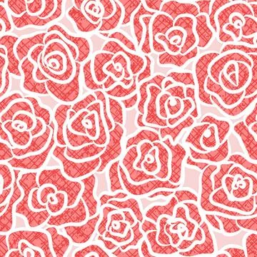 Nahtlosmuster graphical seamless pattern with stylized, roses Copyright: x... Stock Photos