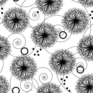Nahtlosmuster Löwenzahn seamless pattern Dandelion Flower Copyright: xZoon.. Stock Photos