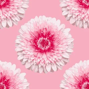 Nahtlosmuster mit Gerbera seamless pattern with rasterized vector graphic ... Foto stock
