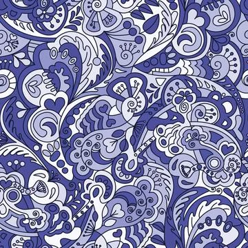 Nahtlosmuster seamless pattern, rasterized vector graphic paisley Copyrigh... Stock Photos
