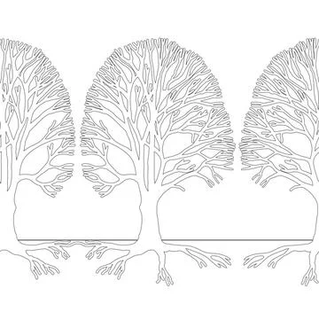 Nahtlosmuster seamless pattern, rasterized vector graphic with trees Copyr... Foto stock