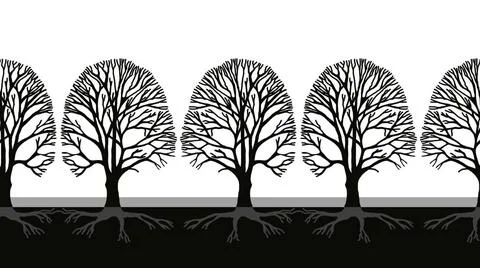 Nahtlosmuster seamless pattern, rasterized vector graphic with trees Copyr... Stock Photos