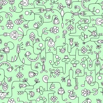 Nahtlosmuster seamless rapport pattern Copyright: xZoonar.com/angetax 1322... Foto stock
