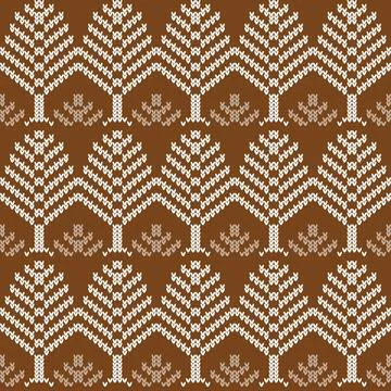 Nahtlosmuster seamless rapport pattern with knitted tress Copyright: xZoon... Stock Photos