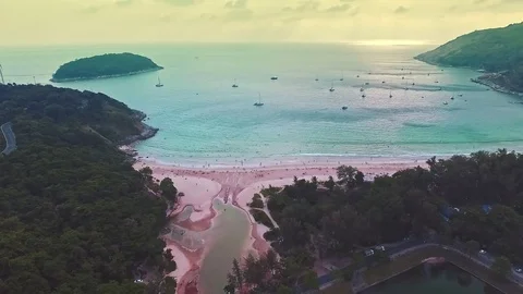 Nai Harn beach 1 Stock Footage 79381930