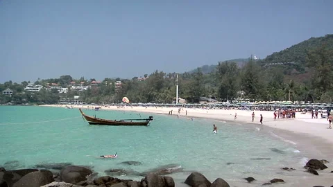 Nai Harn Beach Stock Footage 327894543
