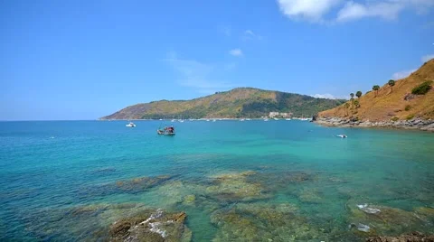 Naiham beach timelapse video in Phucket, Thailand Stock Footage 45971667