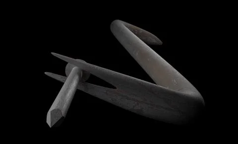 Nail and  puller on in action 3d illustration Stock Illustration