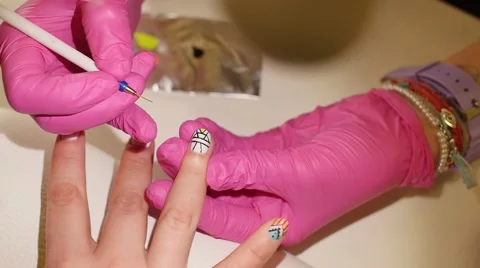 Nail Art Video stock 58127867