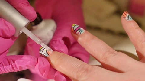 Nail Art Stock Footage 58133127