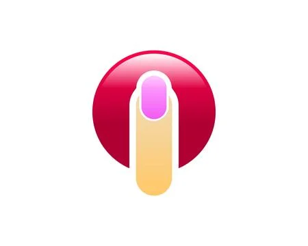 Nail Art Studio Logo Design Template Иллюстрация