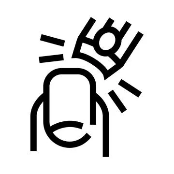 Nail breaking icon representing fragility and damage Stock Illustration