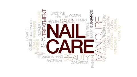 Nail care animated word cloud, text design animation. Kinetic typography. Stock Footage 80699957
