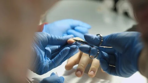 Nail care with professional tools. Video stock 101263995