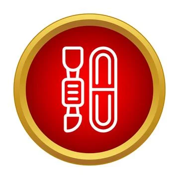 Nail care tools simple icon design Stock Illustration