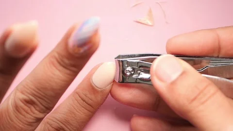 Nail care tutorial at home for beautiful manicured nails Stock Footage 308283530