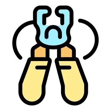 Nail clipper showing sad face expressing displeasure with nail biting habit 库存插图