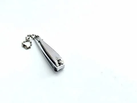 A nail clipper on a white background Foto stock