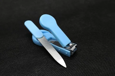Nail clippers and nail files for babies Stock Photos