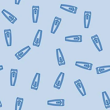 Nail clippers hygiene line vector seamless pattern Illustrazione stock