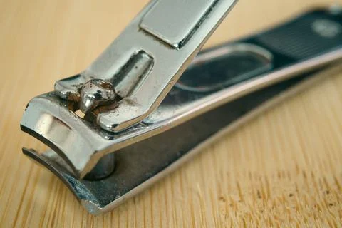 Nail clippers on the table Stock-Fotos