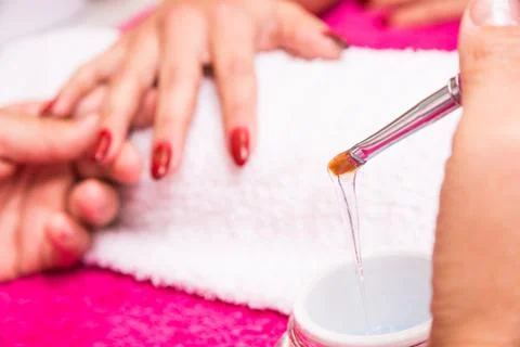 Nail coloring Stock Photos