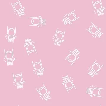 Nail cutting line seamless pattern Illustrazione stock