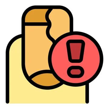 Nail damage alert, recognizing and addressing nail health issues Stock Illustration