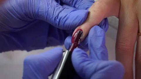 Nail decoration process Video stock 103830853