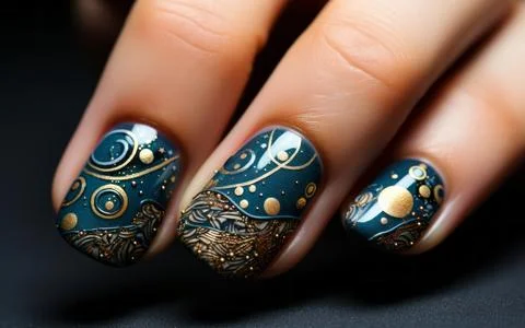 Nail design close-up Stock Photos