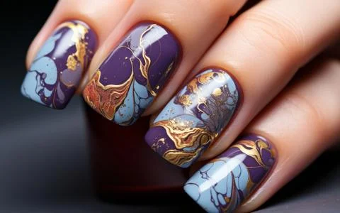 Nail design close-up Stock Photos