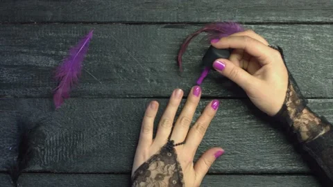 Nail design. Stock Footage 119624055