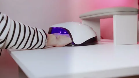 Nail Dryer Machine Lamp Stock Footage 221849688