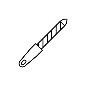Nail file icon element of make up icon for mobile concept and web apps. Thin  Illustrazione stock