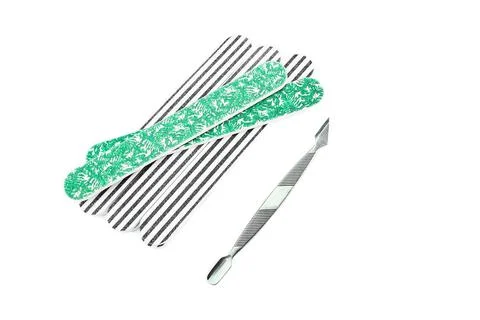 A nail files with a different abrasive 库存照片