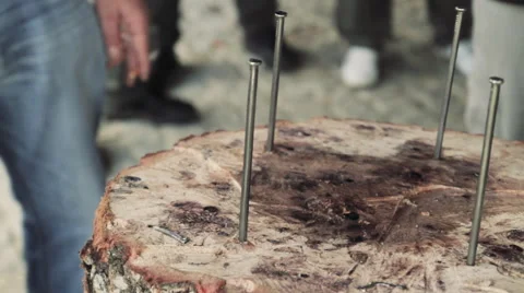 Nail flying Stock Footage 68497953