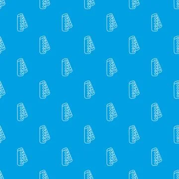 Nail foot tool separator pattern seamless blue Illustrazione stock