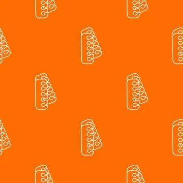 Nail foot tool separator pattern vector orange Stock Illustration