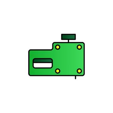 Nail gun color gradient vector icon Stock Illustration