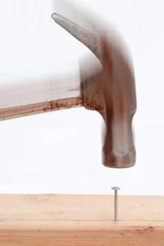 Nail on the head Stock Photos