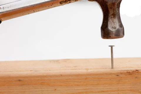 Nail on the head Stock Photos