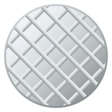 Nail head top view. Realistic metal fastener Stock Illustration
