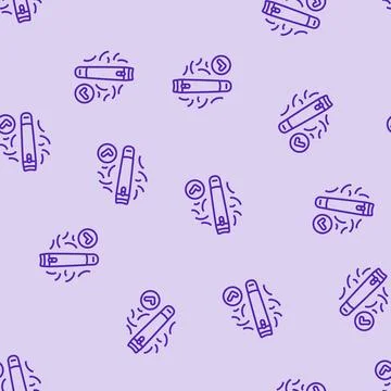 Nail hygiene trim line seamless pattern Illustrazione stock