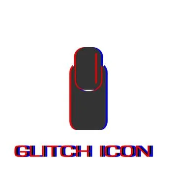 Nail icon flat. Stock Illustration
