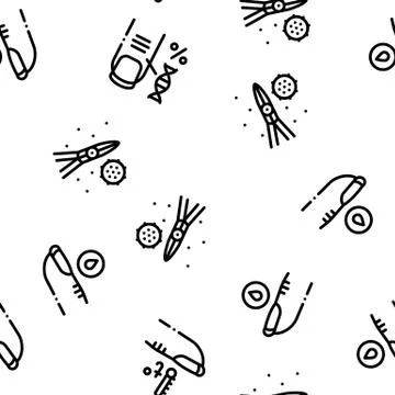 Nail Infection Disease Seamless Pattern Vector Illustrazione stock