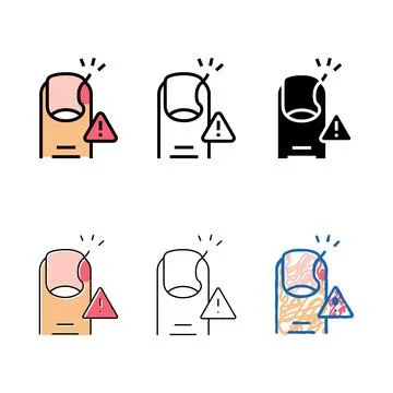 Nail inflammation color icon vector looks Stock Illustration