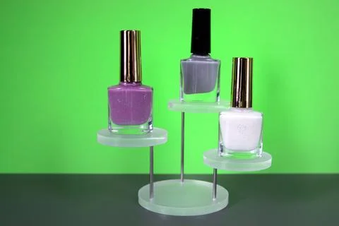 Nail lacquer bottles Stock Photos