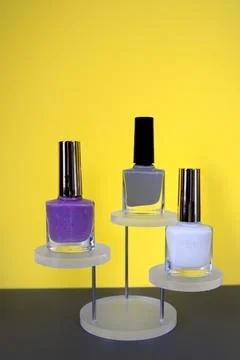 Nail lacquer bottles Stock Photos