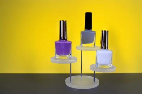 Nail lacquer bottles Stock Photos